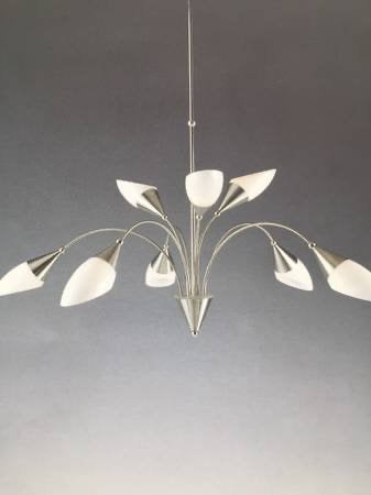 Harco Loor design hanglamp met 8 kelken, Ophalen, Gebruikt, Vintage, Overige fittingen