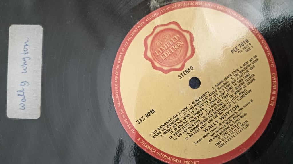 Wally Whyton  lp, Cd's en Dvd's, Vinyl | Rock, Gebruikt, Beschermende buitenhoes, Poprock, 12 inch, Ophalen