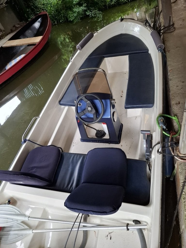 Verano 425 consoleboot + Yamaha motor + boottrailer, Ophalen, Gebruikt, 30 cm, 20 pk