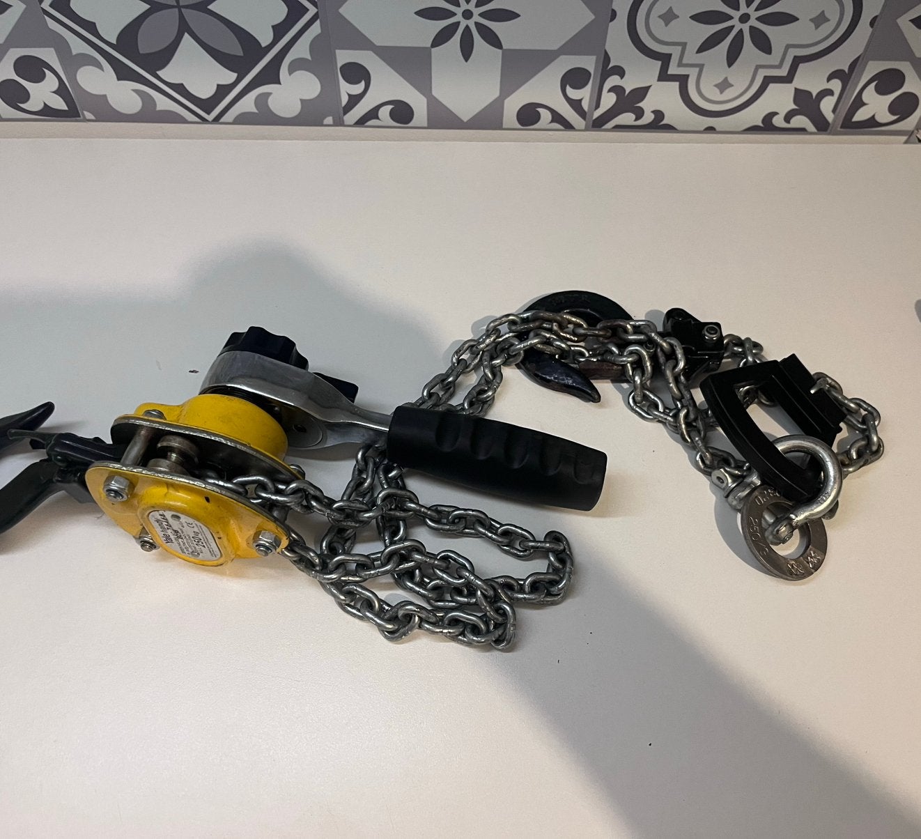 Yale Handy rateltakel 250 kg met originele draagtas, Ophalen, Gebruikt