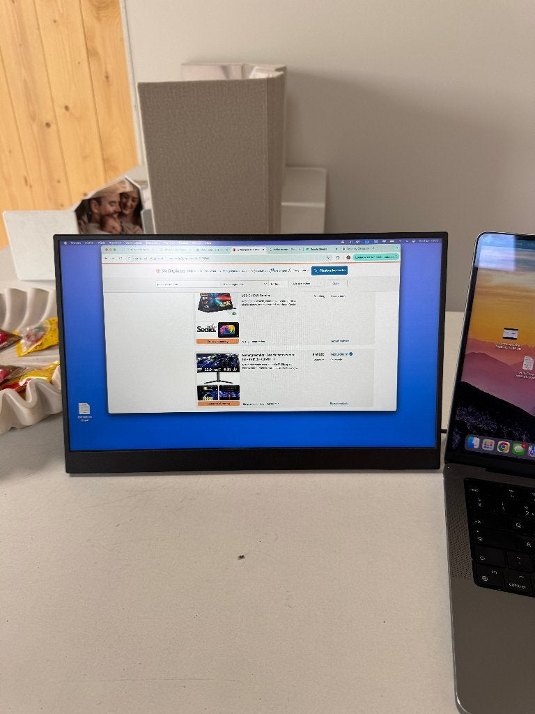 Portable Monitor Full HD 15.6 inch + beschermhoes, Computers en Software, Monitoren, IPS, Full HD, Zo goed als nieuw, HDMI