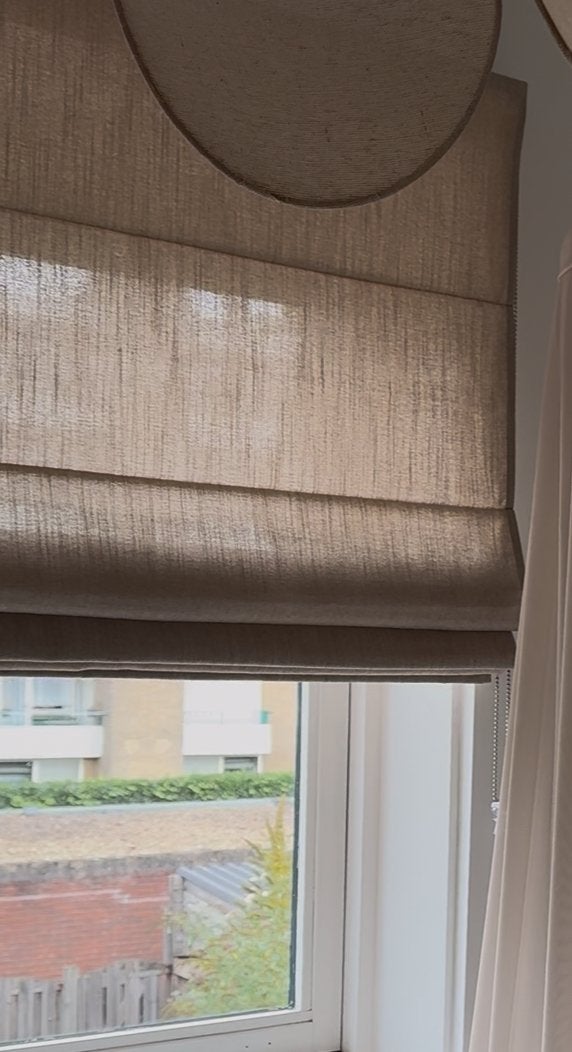 NIEUW  Naturel Vouwgordijn 160x160cm, Huis en Inrichting, Overige merken, Beige, Ophalen of Verzenden, Zo goed als nieuw