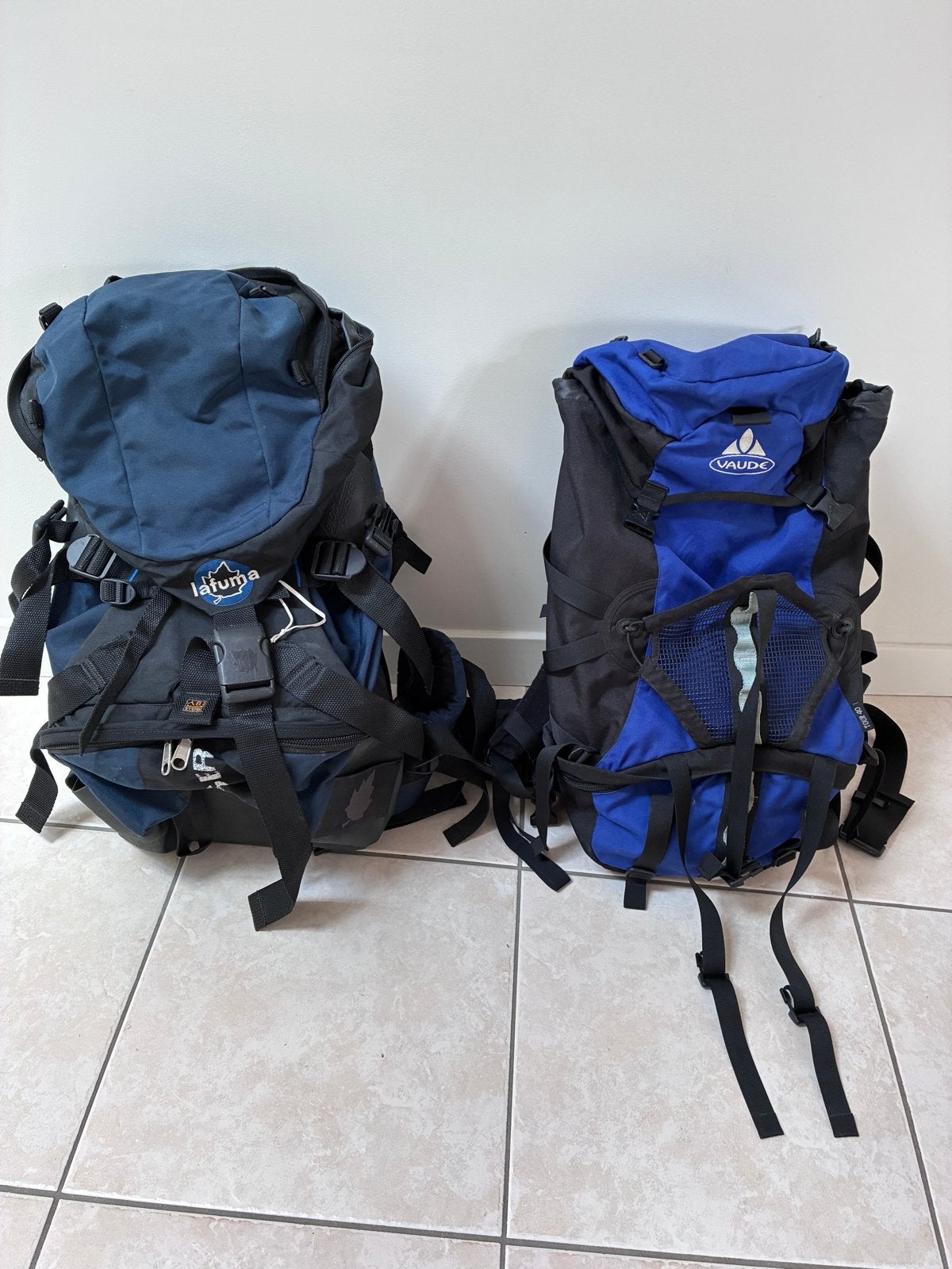 Twee trekking rugzakken (Vaude & LaFuma) incl. vliegtuighoes, Ophalen, Gebruikt, Rugzak