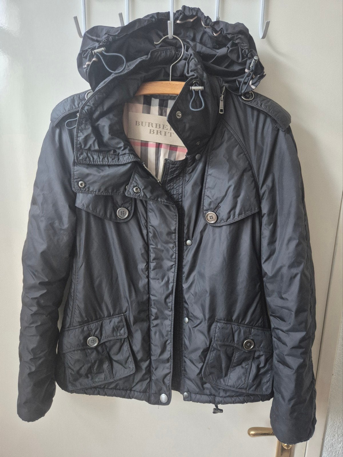 Burberry Brit Jas Zwart Maat 8, Meisje, Ophalen of Verzenden, Zo goed als nieuw, Burberry