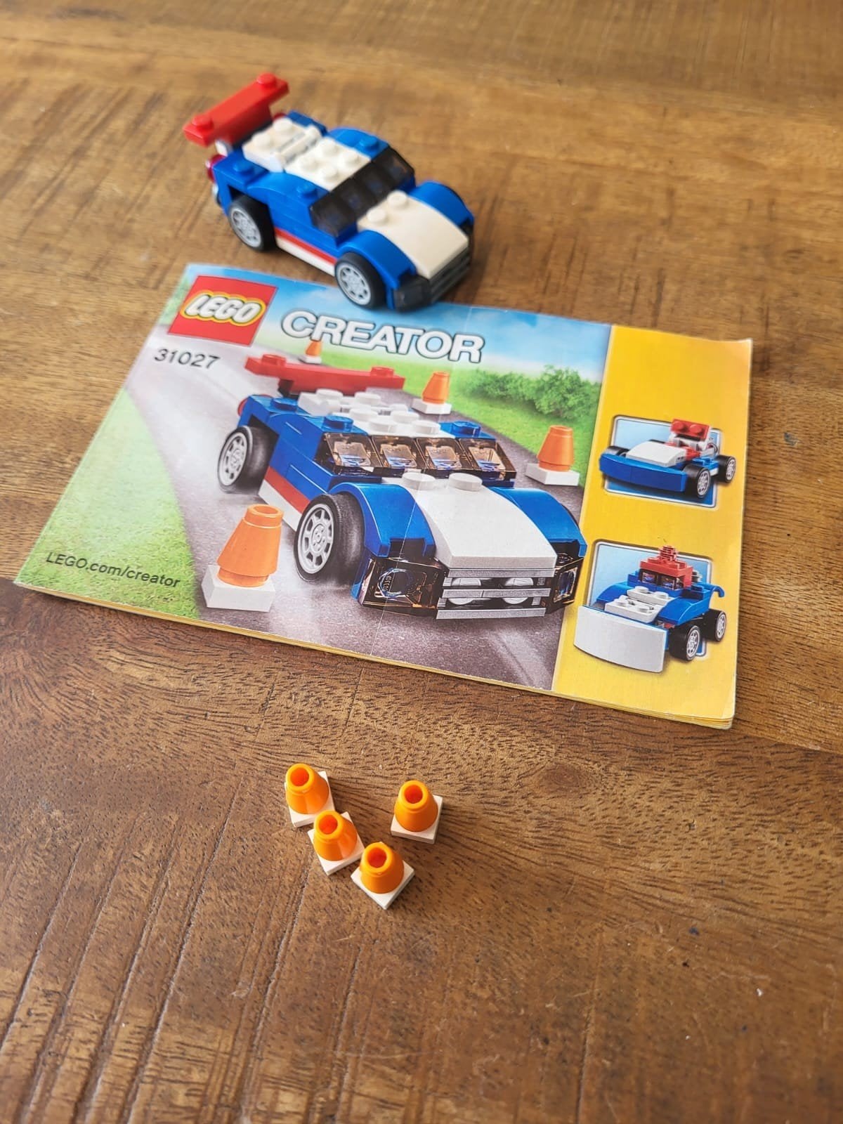 Lego Creator 31027 - Blauwe Sportwagen (Compleet), Ophalen of Verzenden