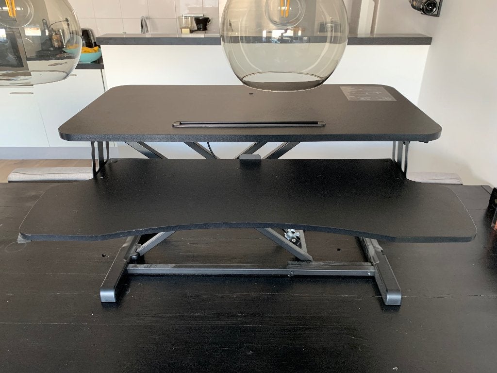 Zit-sta werkstation in hoogte verstelbaar - Ergonomisch, Computers en Software, Laptopstandaarden, Ophalen, Zo goed als nieuw