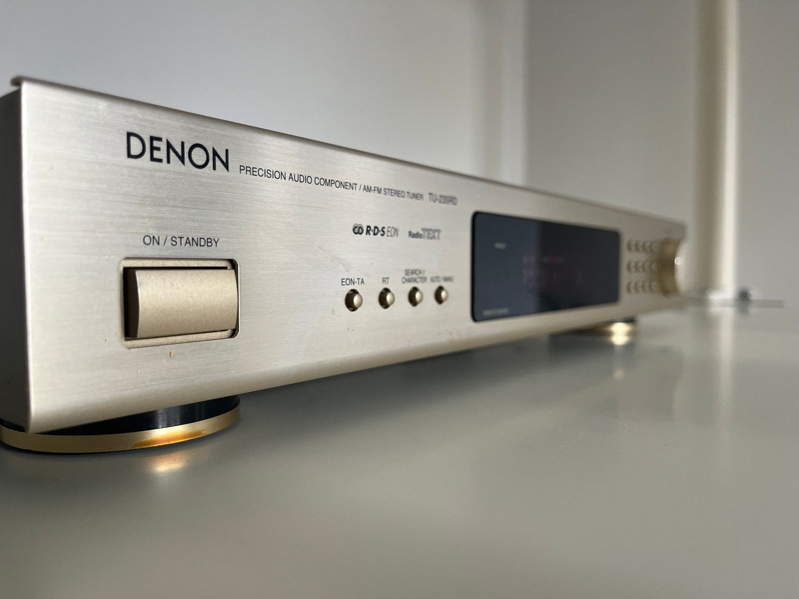 Denon TU235RD FM radio tuner (goud/champagne kleur), Ophalen of Verzenden, Gebruikt