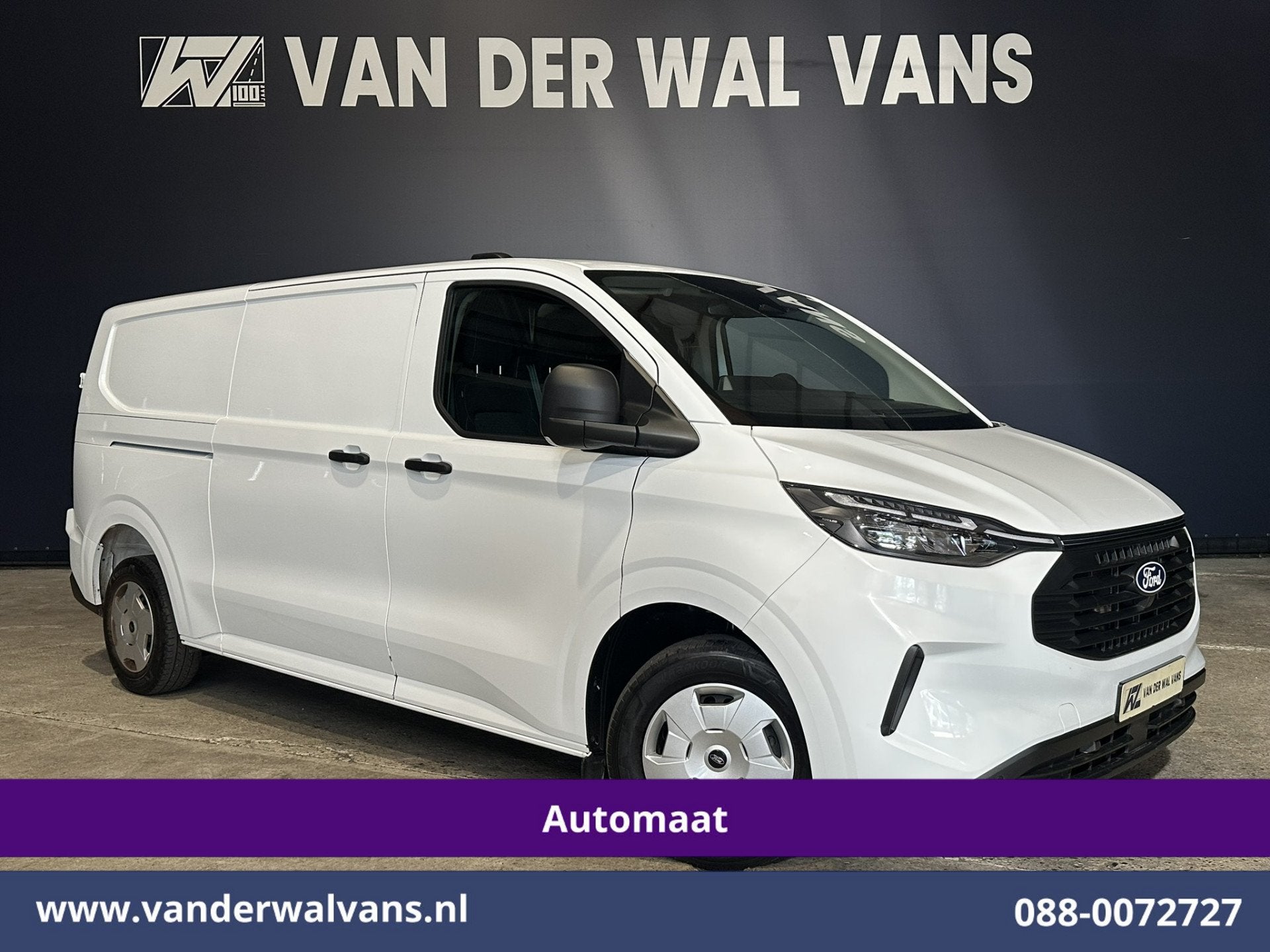 Ford Transit Custom 2.0 TDCI 170pk Automaat L2H1 Euro6 Airco, Auto's, Stof, 4 cilinders, Wit, Bedrijf