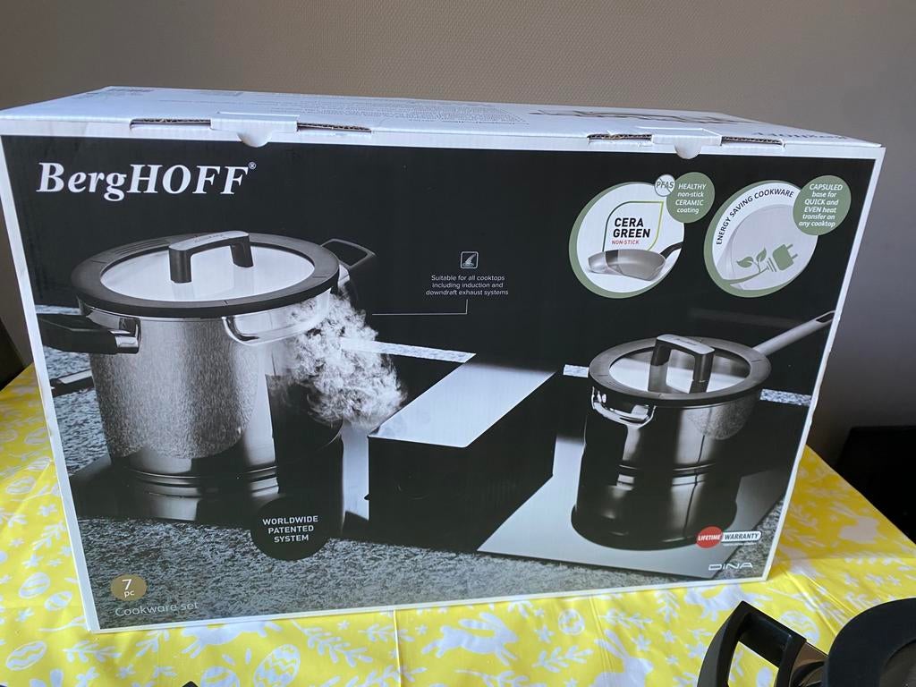 Nieuwe 7-delige pannenset van Berghoff, Huis en Inrichting, Keuken | Potten en Pannen, Ophalen, Nieuw, Overige materialen, Pannenset