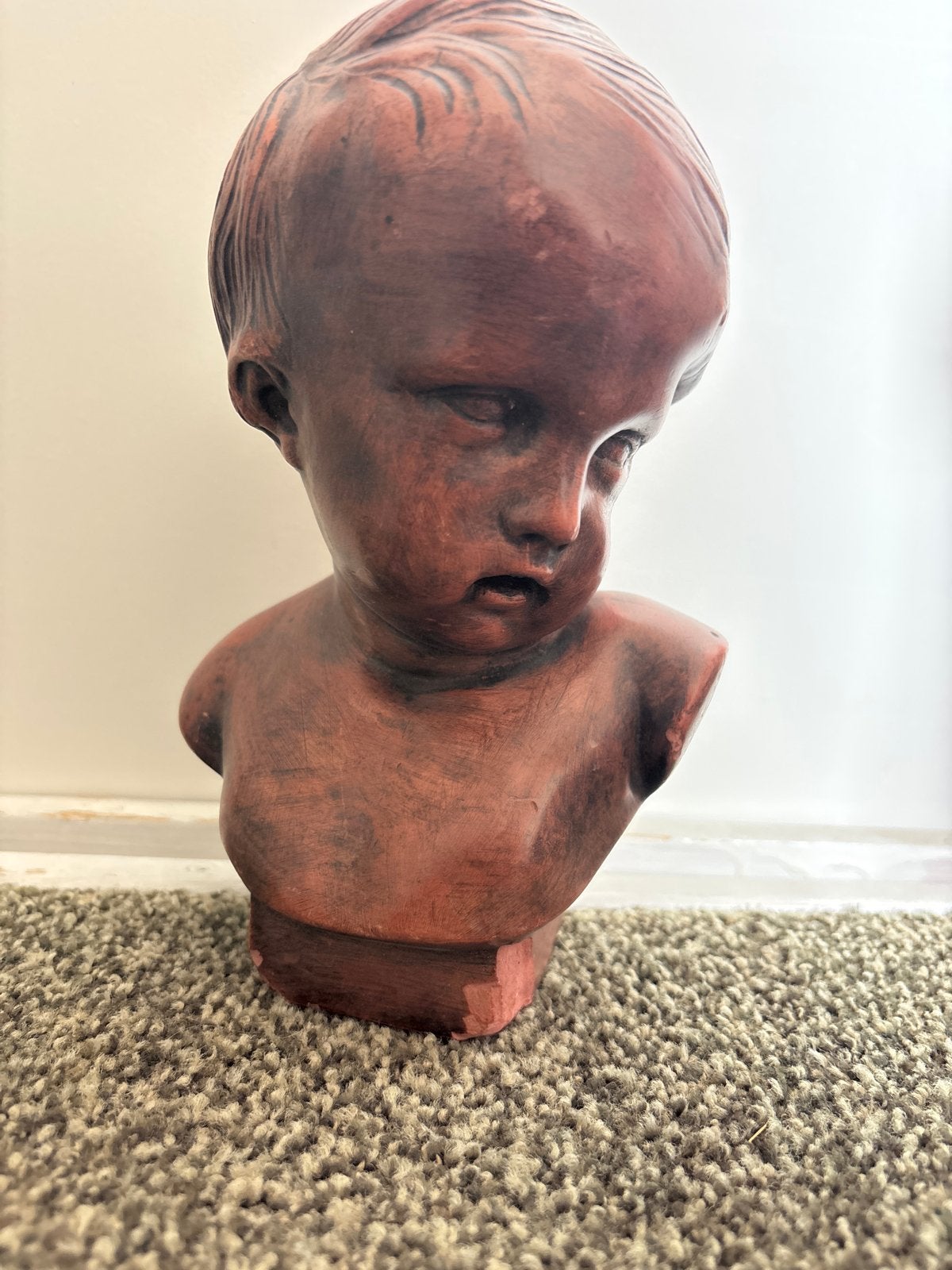 Ant Heunis Buste van een Kind - Terracotta Look, Overige onderwerpen, Buste, Ophalen of Verzenden, Steen of Keramiek