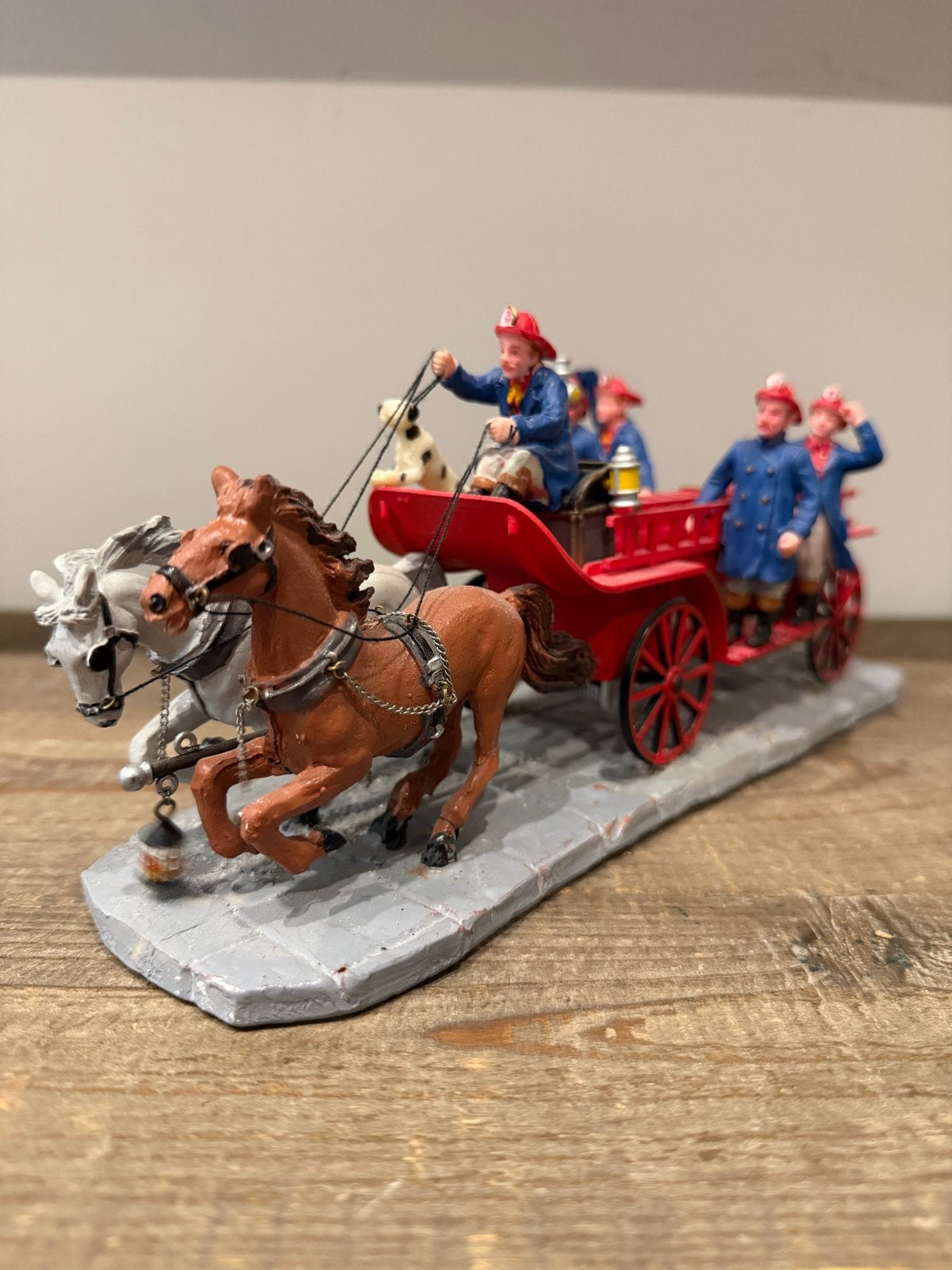 Lemax Hook & Ladder Kerstdorp Brandweerwagen, Ophalen, Zo goed als nieuw