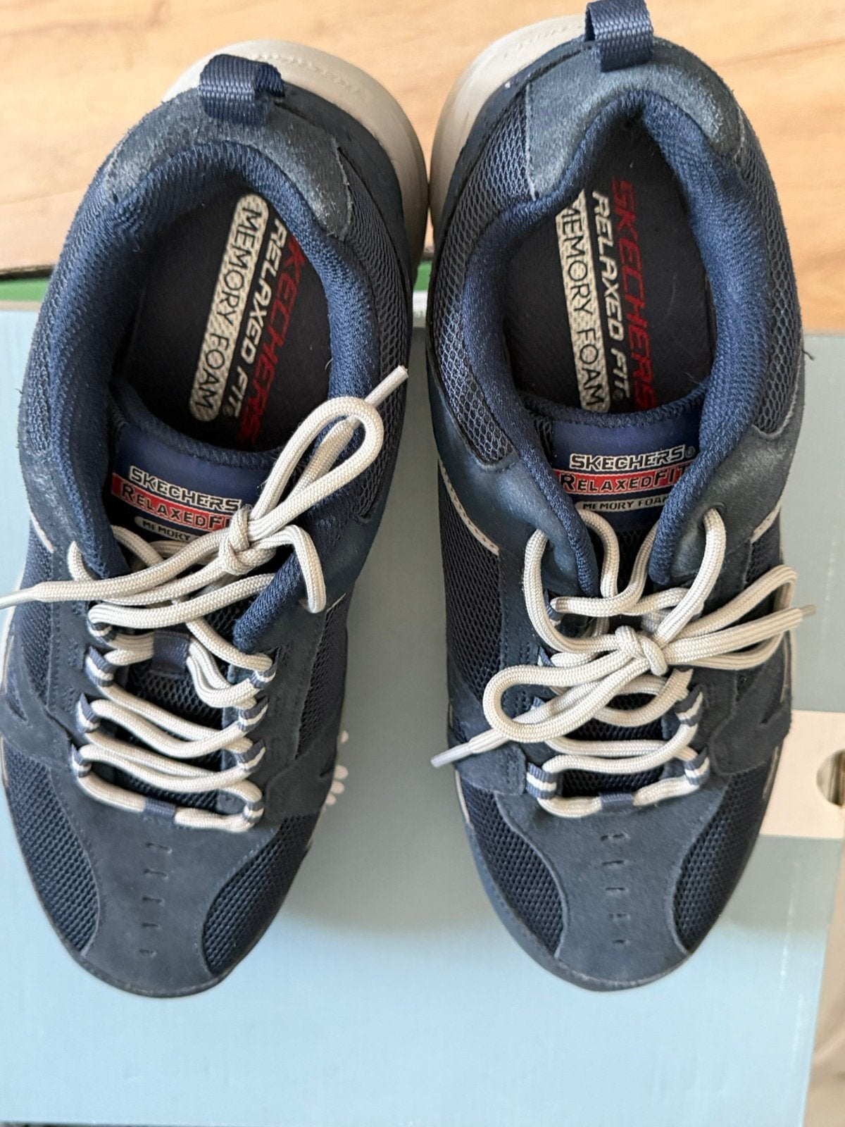 Skechers oak canyon sneakers, Ophalen of Verzenden, Zo goed als nieuw, Blauw