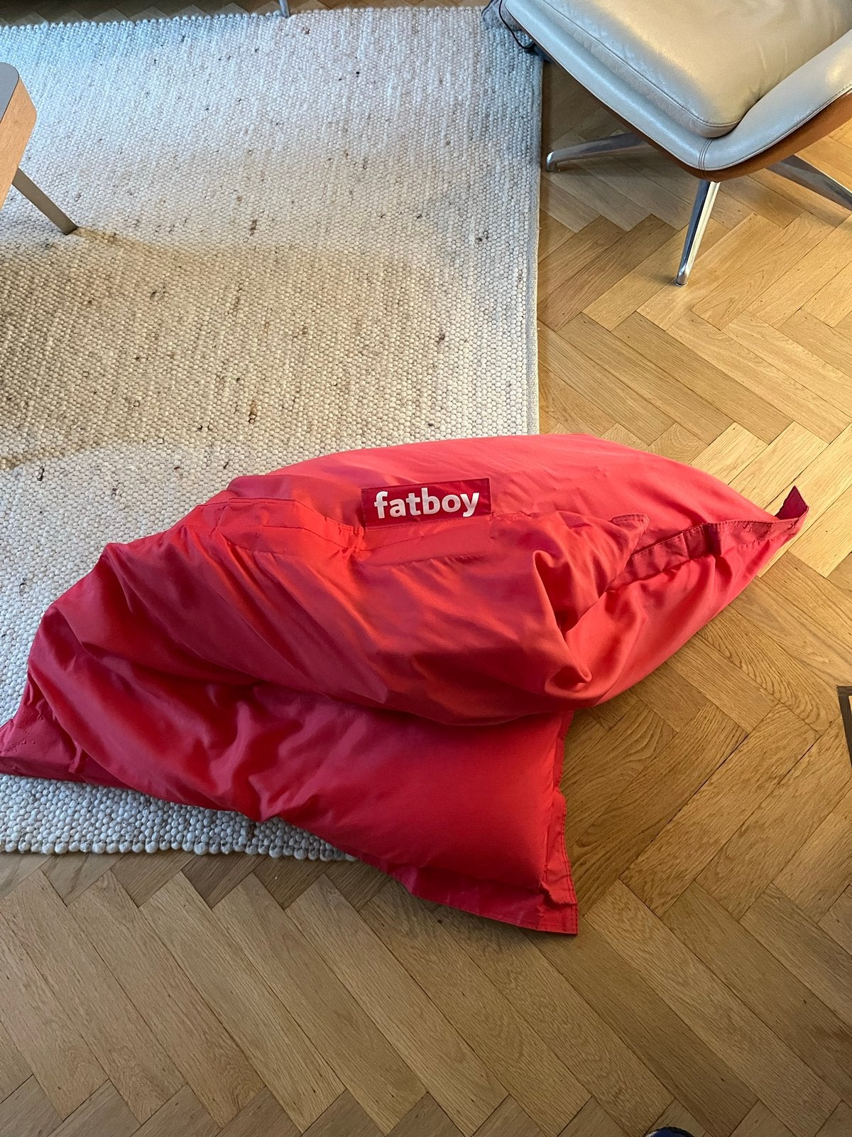 Fatboy zitzak rood - Comfortabel en stijlvol, Ophalen of Verzenden, Gebruikt, Rood, Zitzak