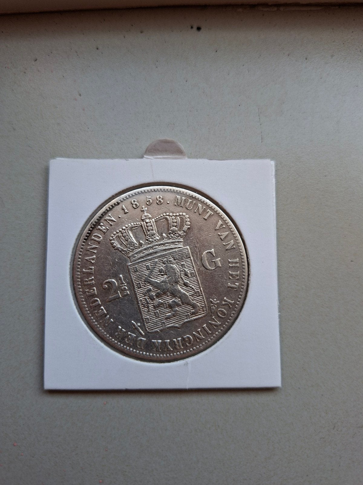 Rijksdaalder 1858 2 1/2 gulden willem 3, Koning Willem III, Zilver, Ophalen of Verzenden, Losse munt