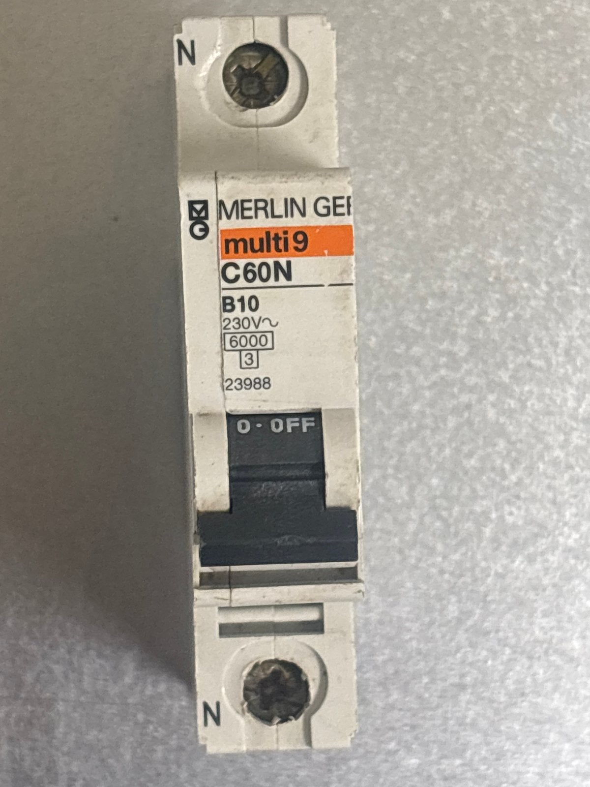 Merlin Gerin Multi 9 C60N B10 Stroomonderbreker, Ophalen of Verzenden, Gebruikt, Schakelaar