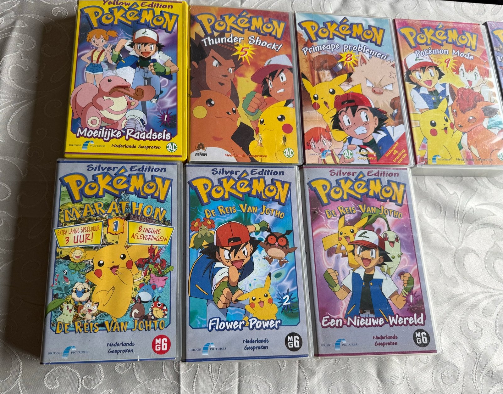 Pokémon VHS Collectie - 8 videobanden, Cd's en Dvd's, Gebruikt, Tekenfilm, Alle leeftijden, VHS