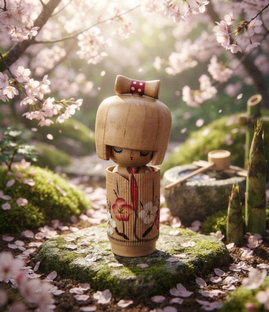 Vintage Machiharu Kokeshi van (vermoedelijk) Tanaka Kojo, Antiek en Kunst, Hout, Verzenden, 15 cm, Japan