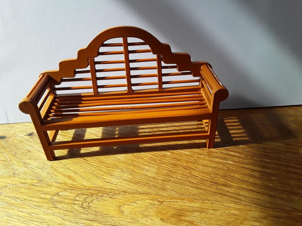 Victoriaans tuinbankje 1:12, Verzamelen, Ophalen of Verzenden, Poppenhuis