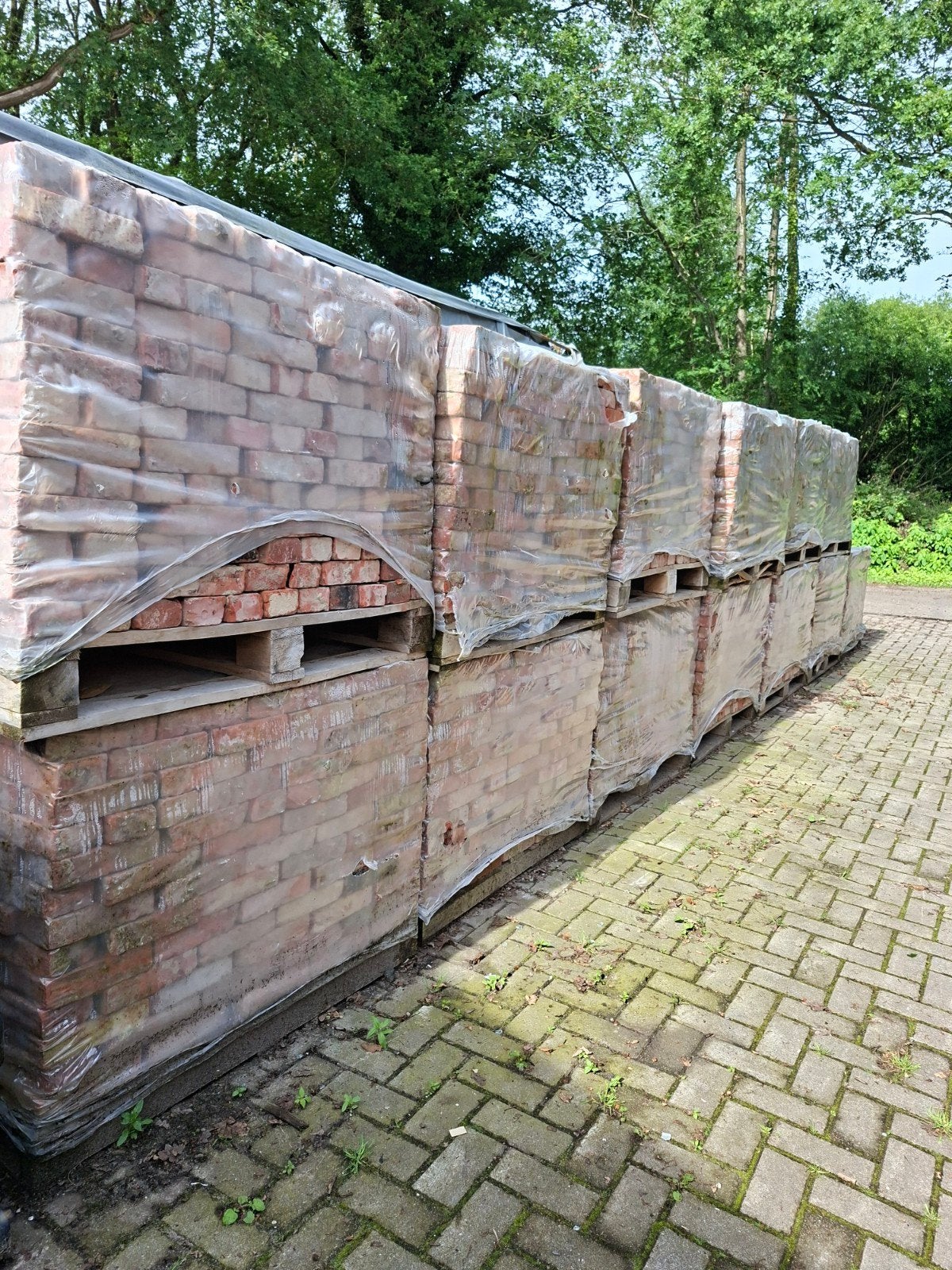 Oude bakstenen op pallets - Diverse partijen, Ophalen, Gebruikt