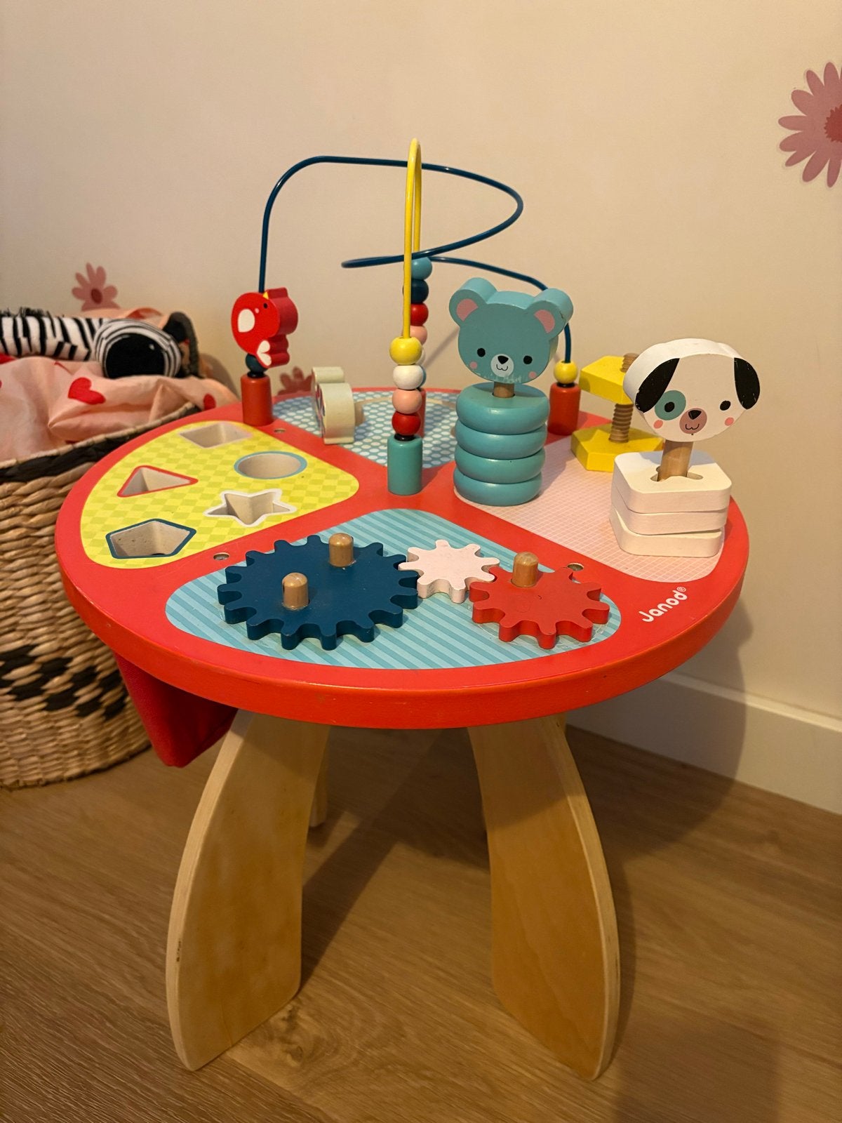 Janod Houten Activiteitentafel voor Baby's en Peuters, Ophalen, Zo goed als nieuw, Overige typen