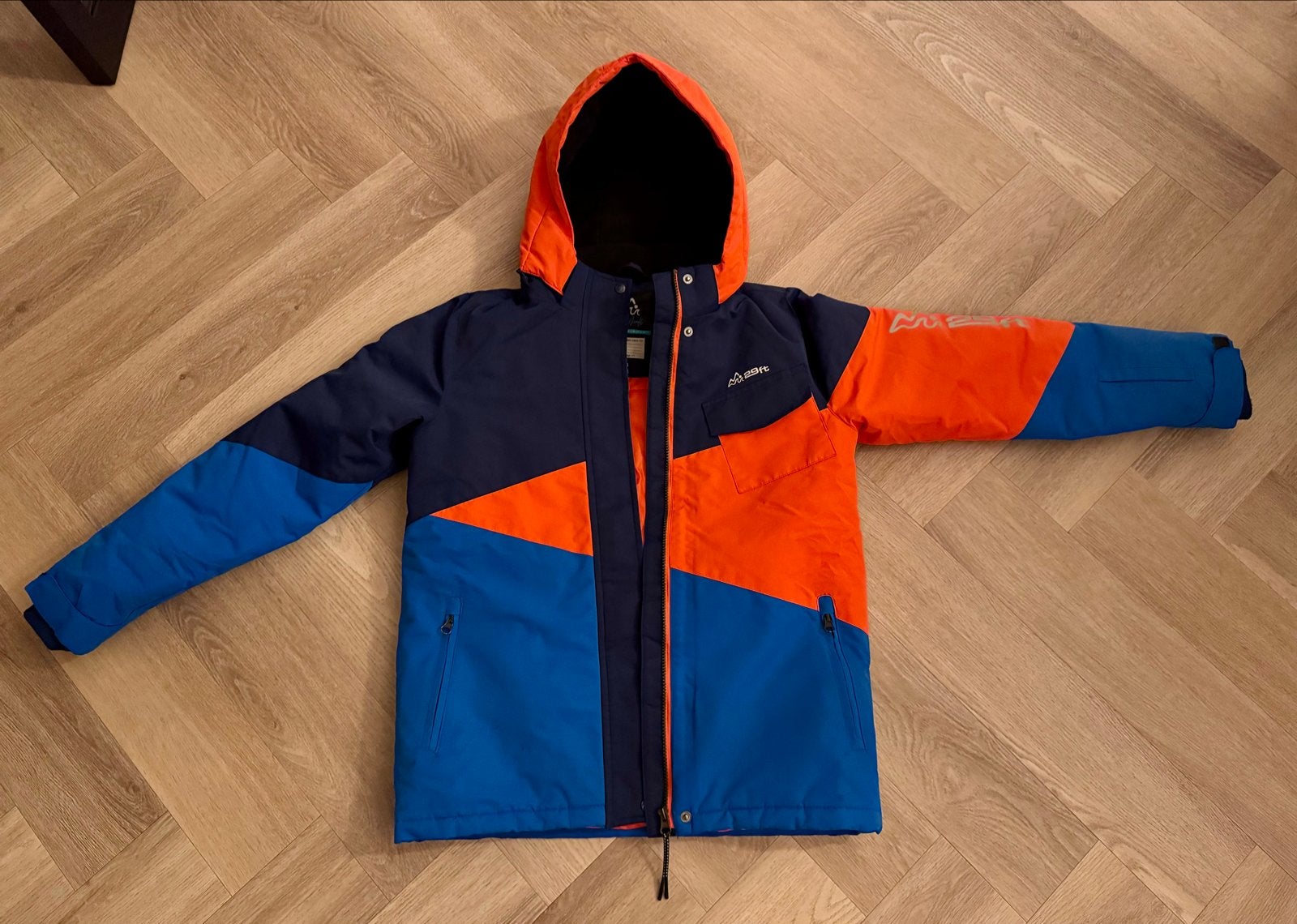 Ski jas en broek jongens merk 29FT blauw/oranje maat 152, Kinderen en Baby's, Kinderkleding | Maat 152, Ophalen, Gebruikt, Jongen
