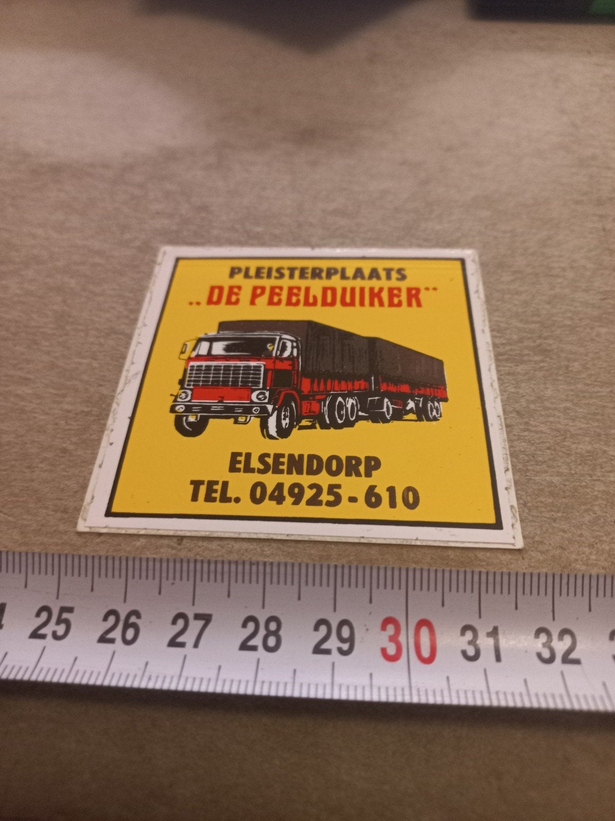 Vintage Sticker: Pleisterplaats "De Peelduiker" Elsendorp, Ophalen of Verzenden