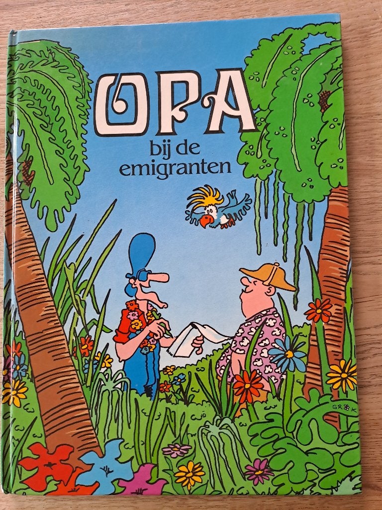 OPA BIJ DE EMIGRANTEN. HENK GROENEVELD. MISSET 1986. STRIP., Gelezen, Eén stripboek, Ophalen of Verzenden, Henk Groeneveld