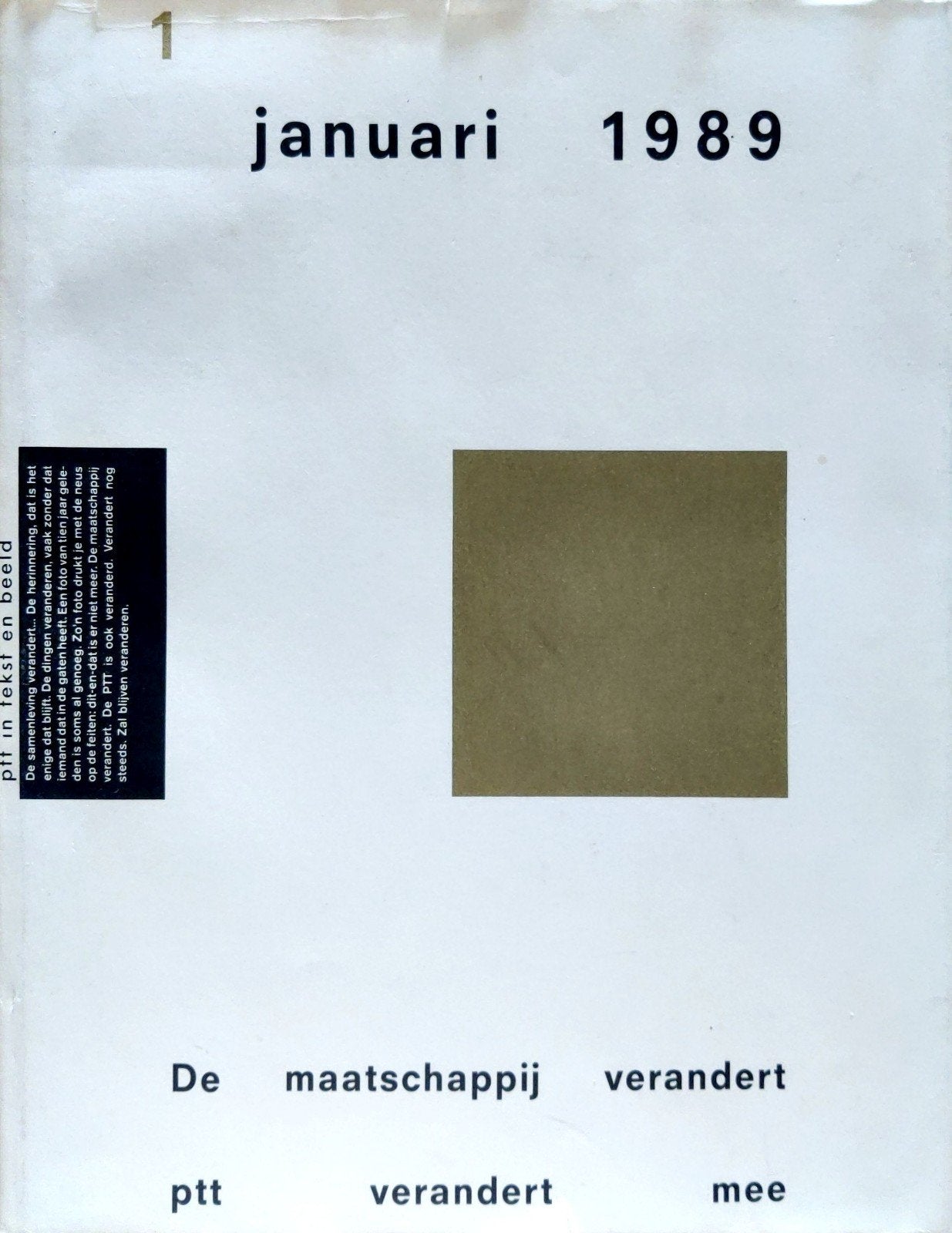 PTT in tekst en beeld - Januari 1989, Ophalen of Verzenden, Gelezen, Overige typen