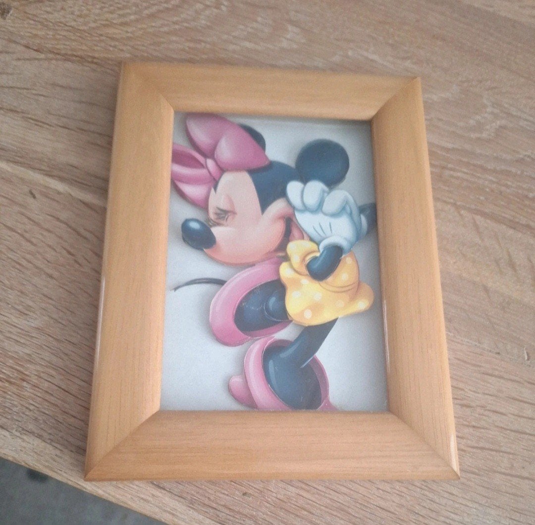 Miney mouse 3d foto in lijstje, Ophalen of Verzenden, Zo goed als nieuw