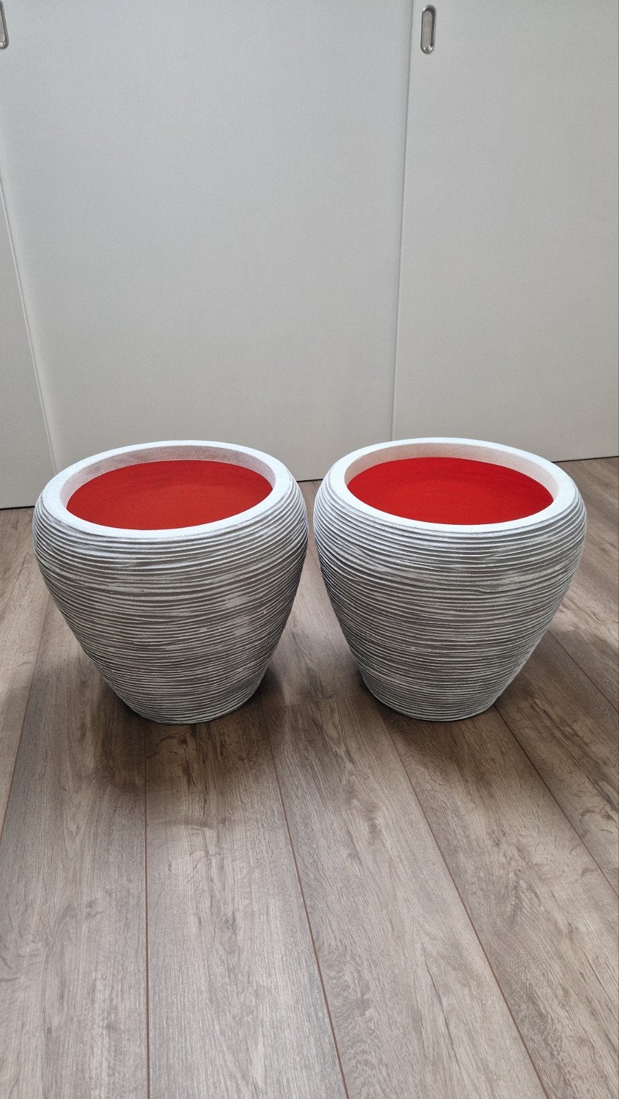 Capi Europe Bloempot Nature-Rib Ivoor D 42 H 38 cm 45L, Tuin en Terras, Bloempotten, Kunststof, 40 cm of meer, Rond, Nieuw