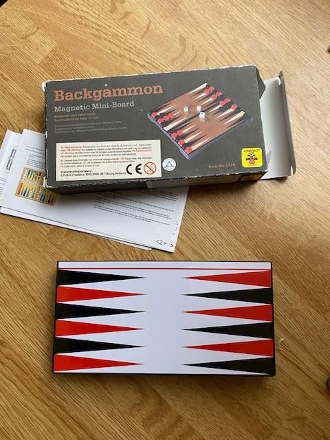 Backgammon Magnetic Mini-Board, Ophalen, Nieuw