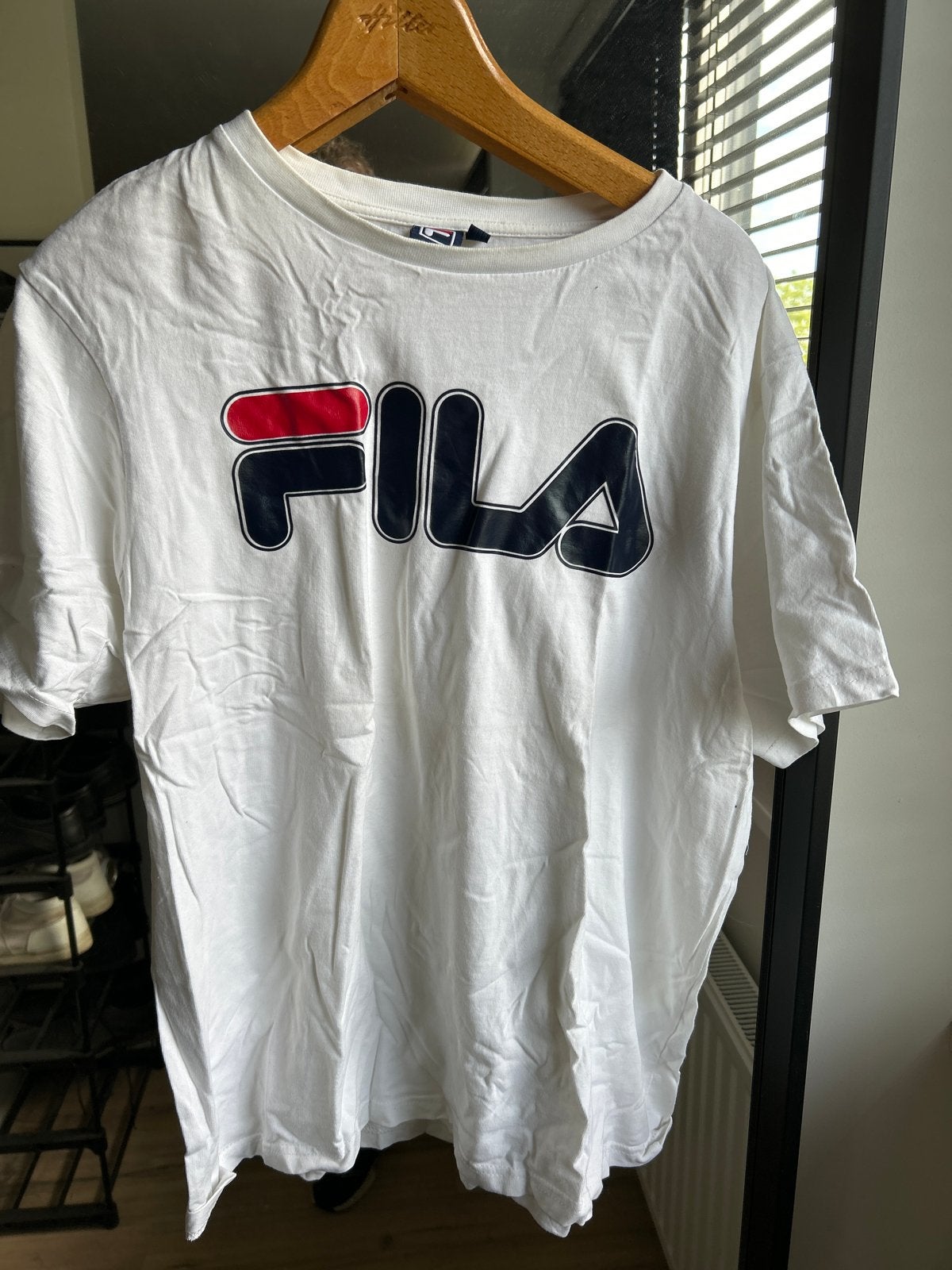 FILA T-shirt wit met groot logo XXL, Ophalen of Verzenden, Gedragen, Overige maten, Wit
