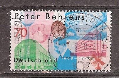 Duitsland Bund, Architectuur, Peter Behrens, 2018., Ophalen of Verzenden, 1990 tot heden, Gestempeld