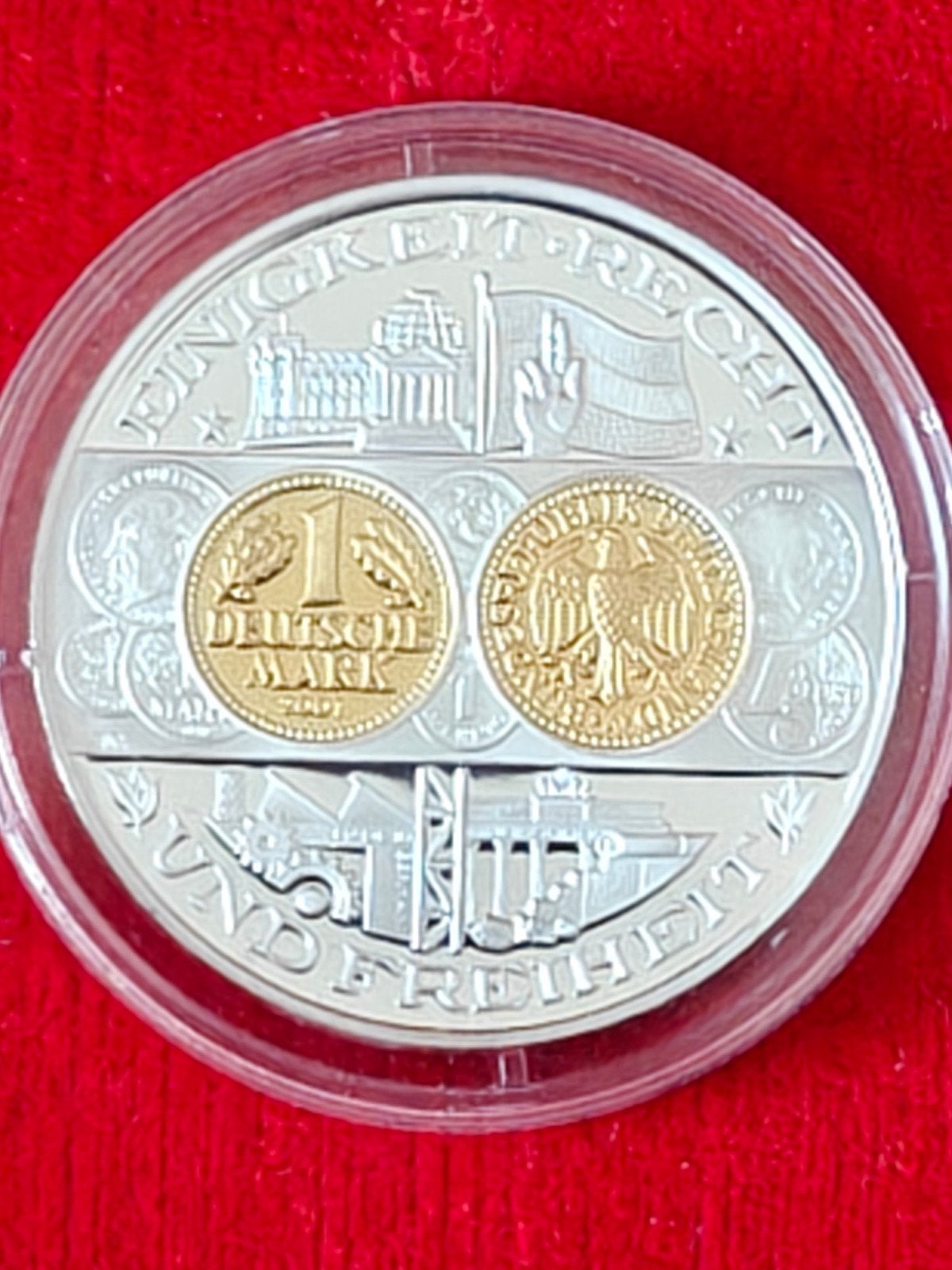Duitse herdenkingsmunt 'De laatste D-Mark 2001', Verzenden, Duitsland, Losse munt, Goud