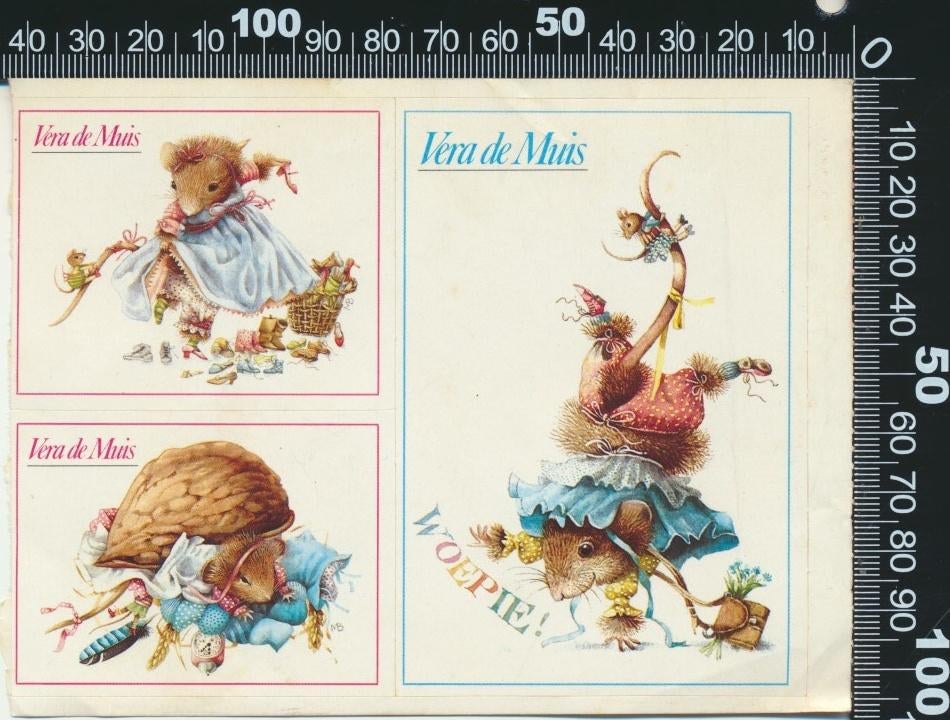 Sticker: Vera de Muis (Stickervel), Verzamelen, Ophalen of Verzenden, Zo goed als nieuw, Strip of Tekenfilm
