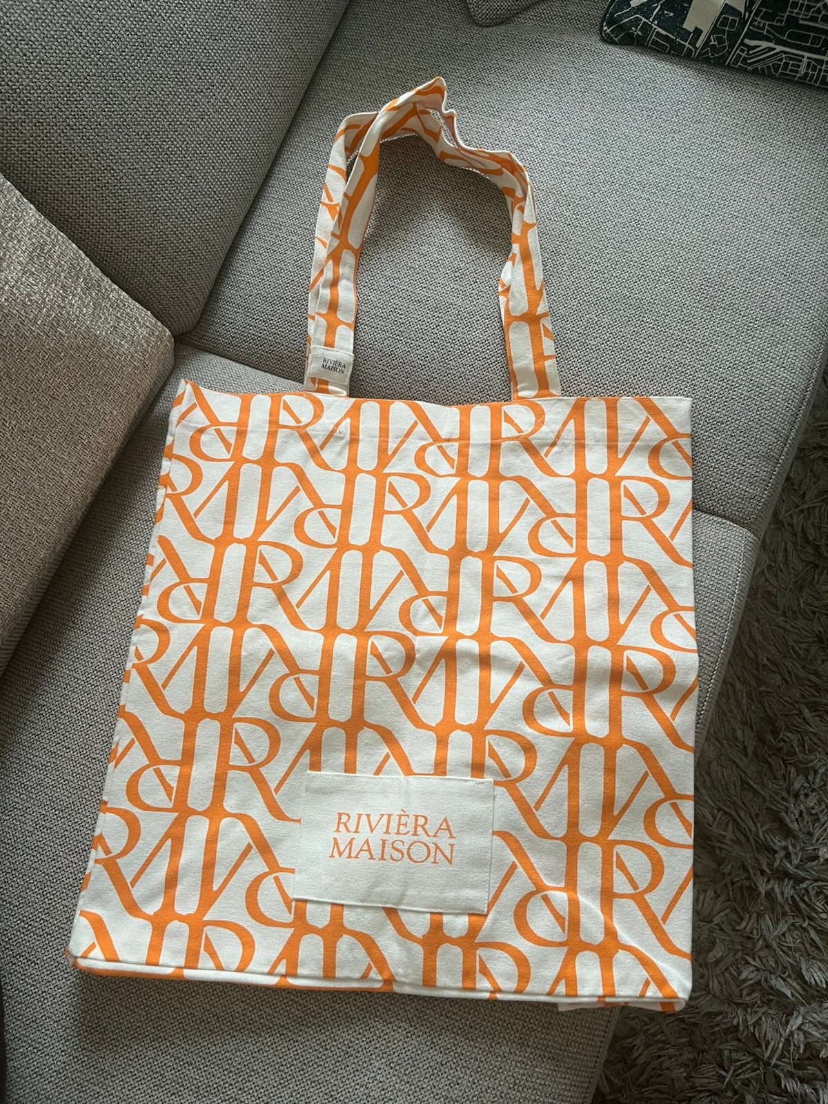 Te koop: Rivièra Maison totebag/shopper RM, oranje, Ophalen of Verzenden, Nieuw, Overige kleuren, Shopper