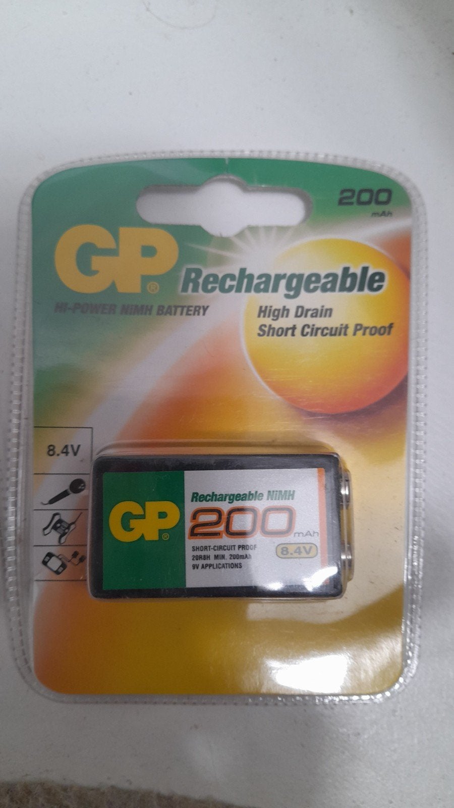 2x GP Oplaadbare NiMH Batterij 200 mAh 8,4V - nieuw, Ophalen of Verzenden, Nieuw, Oplaadbaar