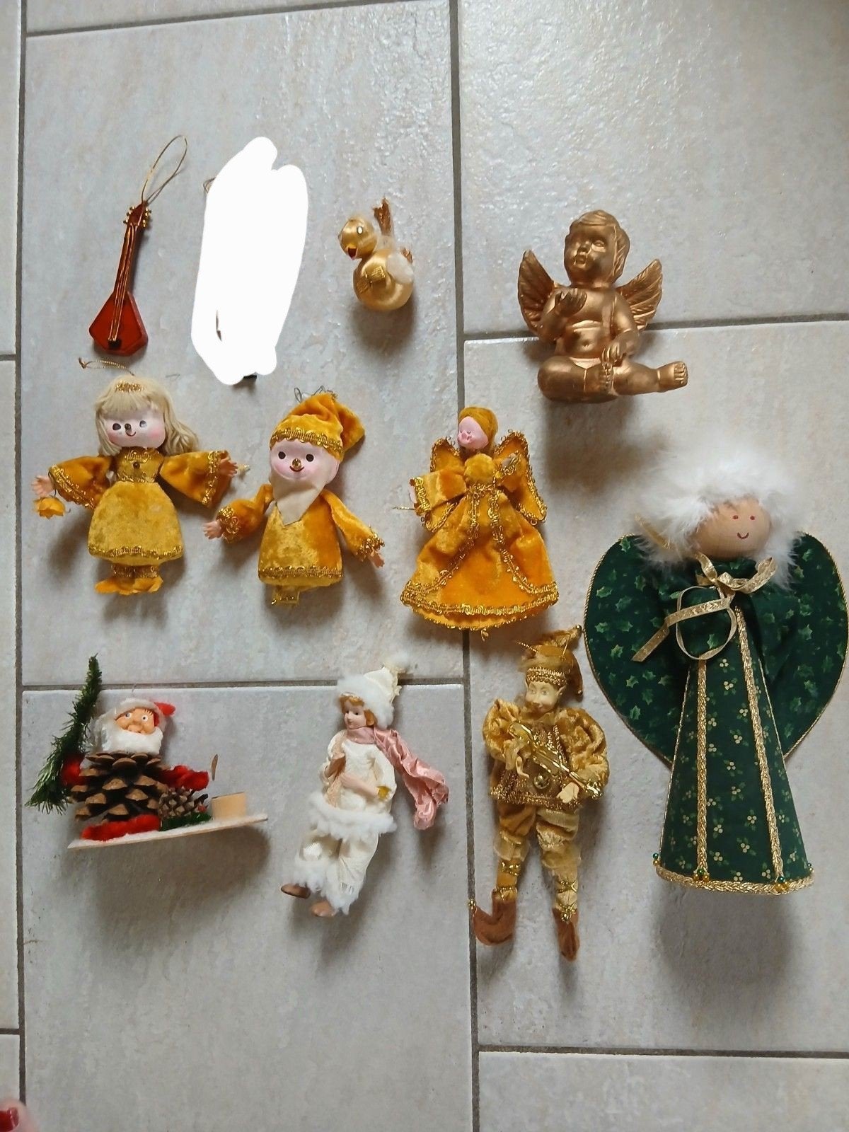 Vintage diverse kerstfiguurtjes om in de kerstboom te hangen, Ophalen of Verzenden