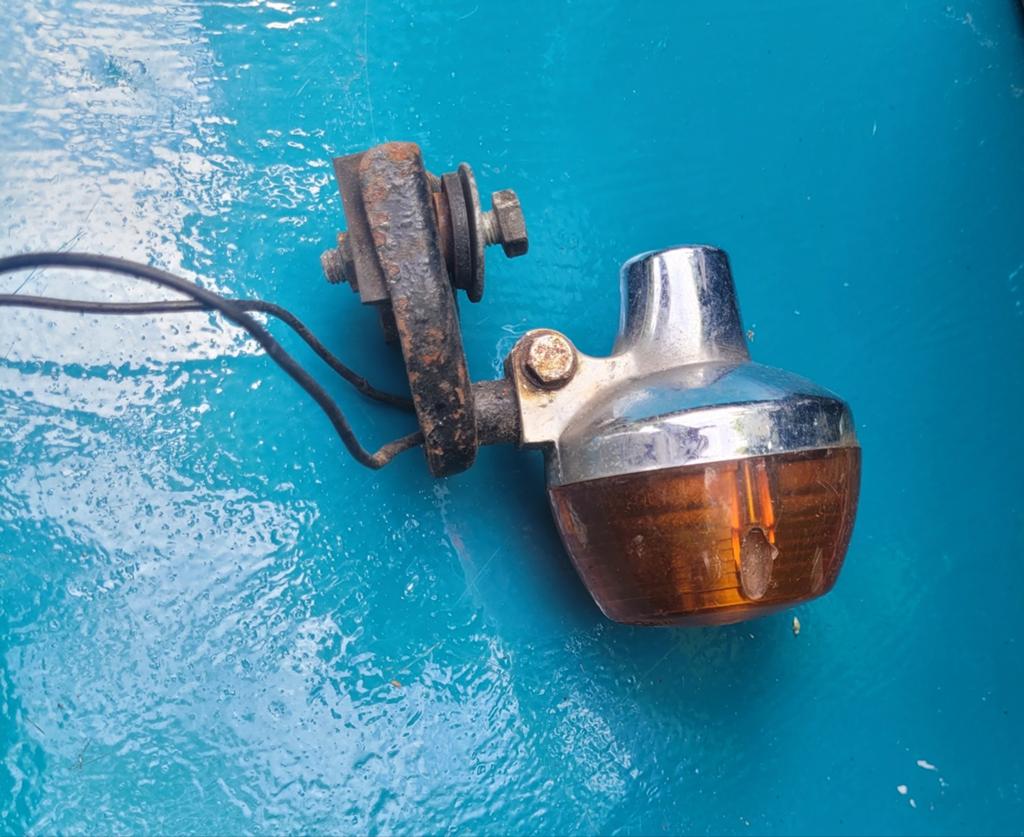 Achterlicht/richtingaanwijzer motor. Oranje en chroom, Ophalen of Verzenden