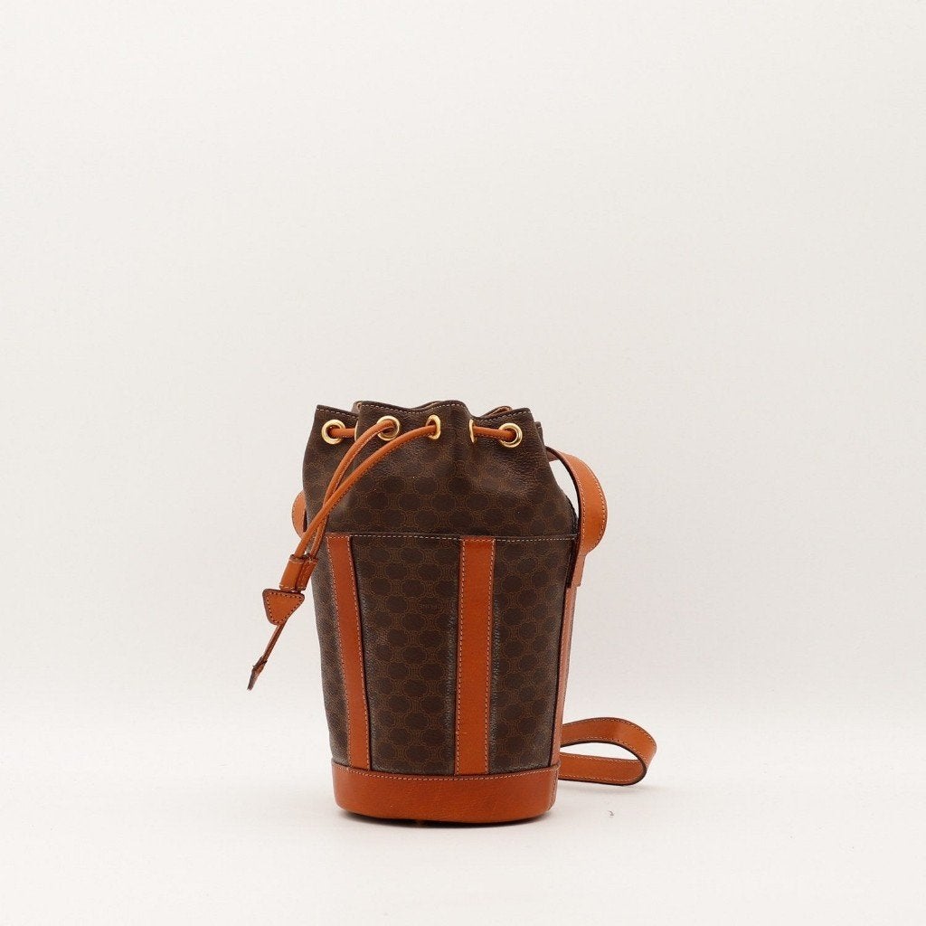 Céline Clara Macadam bucket tas, Verzenden, Gebruikt, Bruin, Overige typen