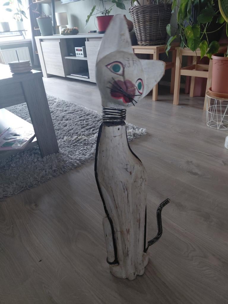 Staande kat standbeeld, Huis en Inrichting, Woonaccessoires | Overige, Ophalen