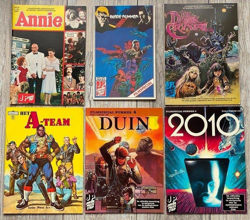 Film albums Junior Press/6 x / Nieuwstaat/Zie omschrijving !, Diverse auteurs, Ophalen of Verzenden, Zo goed als nieuw, Meerdere stripboeken