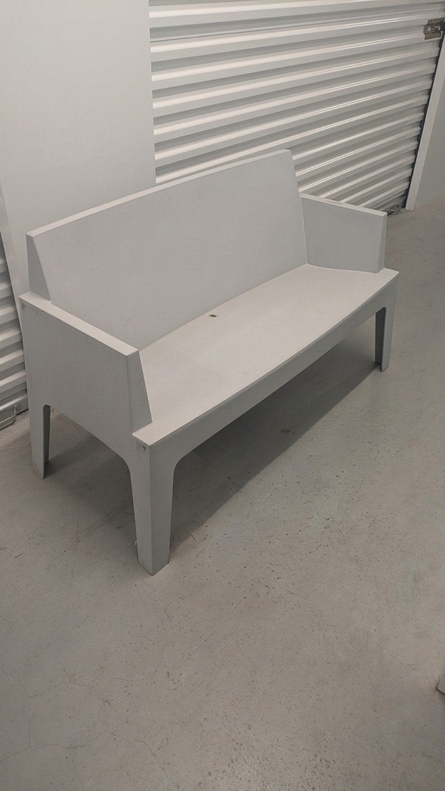 Hippe grijze tuinbank - (Garden Imore), Ophalen, Gebruikt, Kunststof