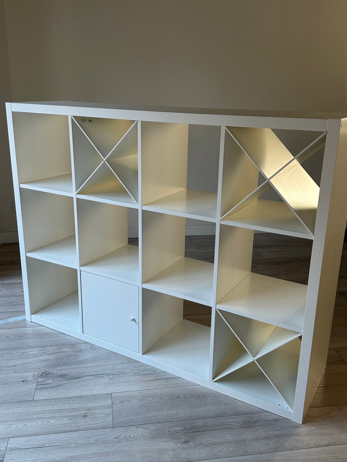 IKEA KALLAX wit + inserts, Ophalen, Met plank(en), Gebruikt, 100 tot 150 cm