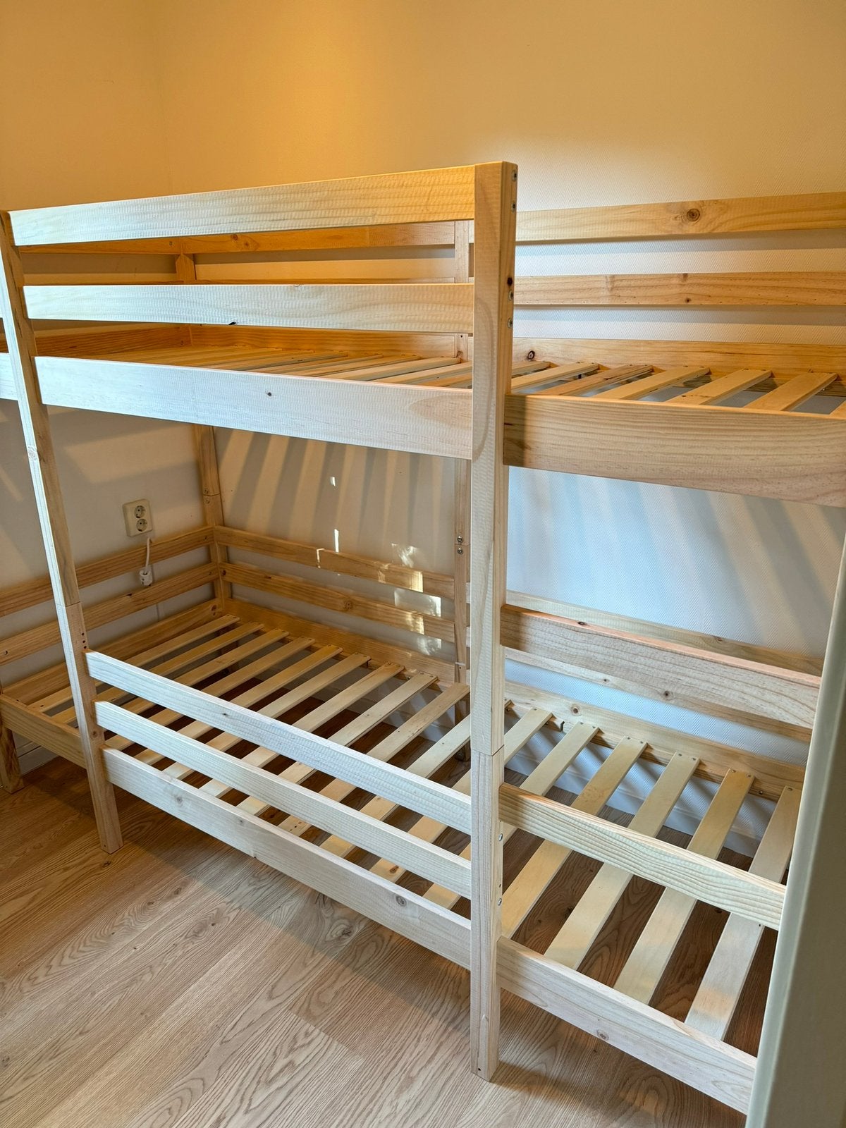 Robuust massief houten stapelbed 80 x 197, Ophalen, Minder dan 160 cm, 80 cm, 200 cm