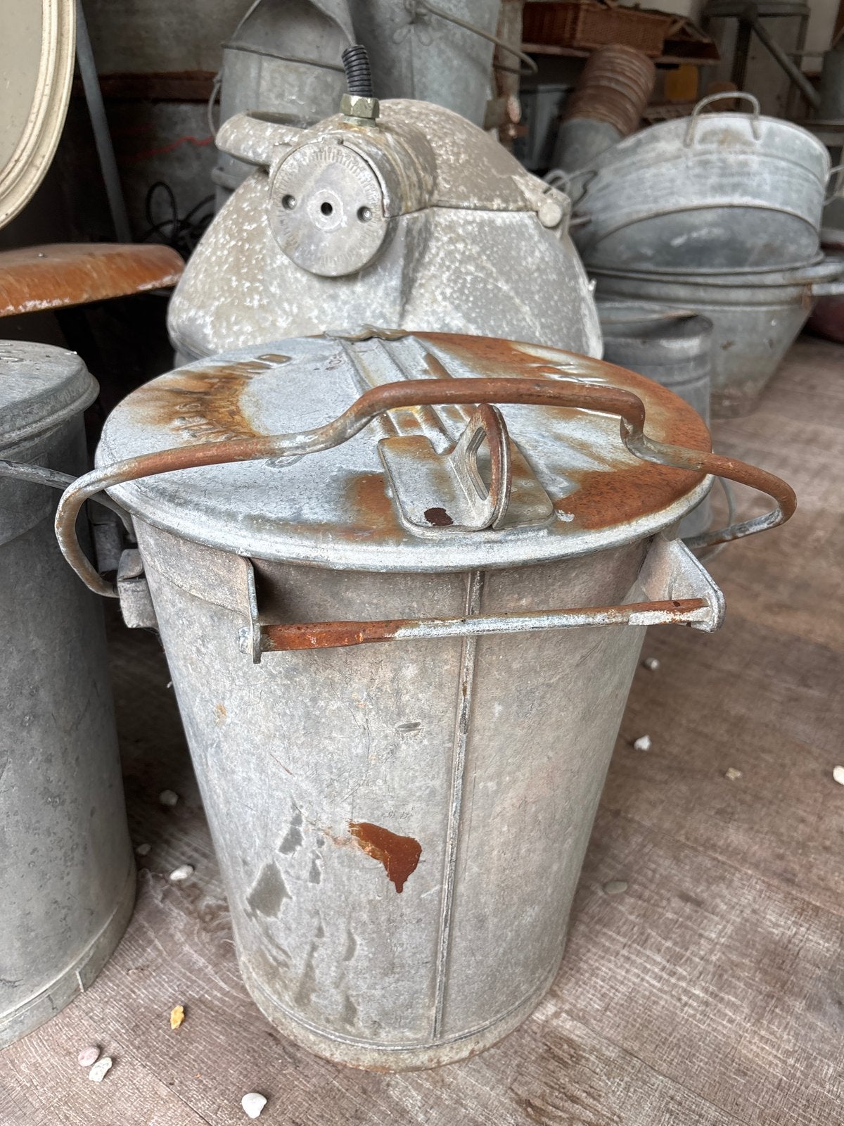 Oude Zinken Emmer Vuilnisemmer Opsterland, Ophalen of Verzenden