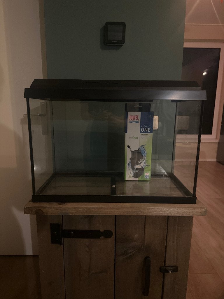 Aquarium 70 liter incl. ongebruikte pomp en licht, Ophalen, Gebruikt, Leeg aquarium, Juwel
