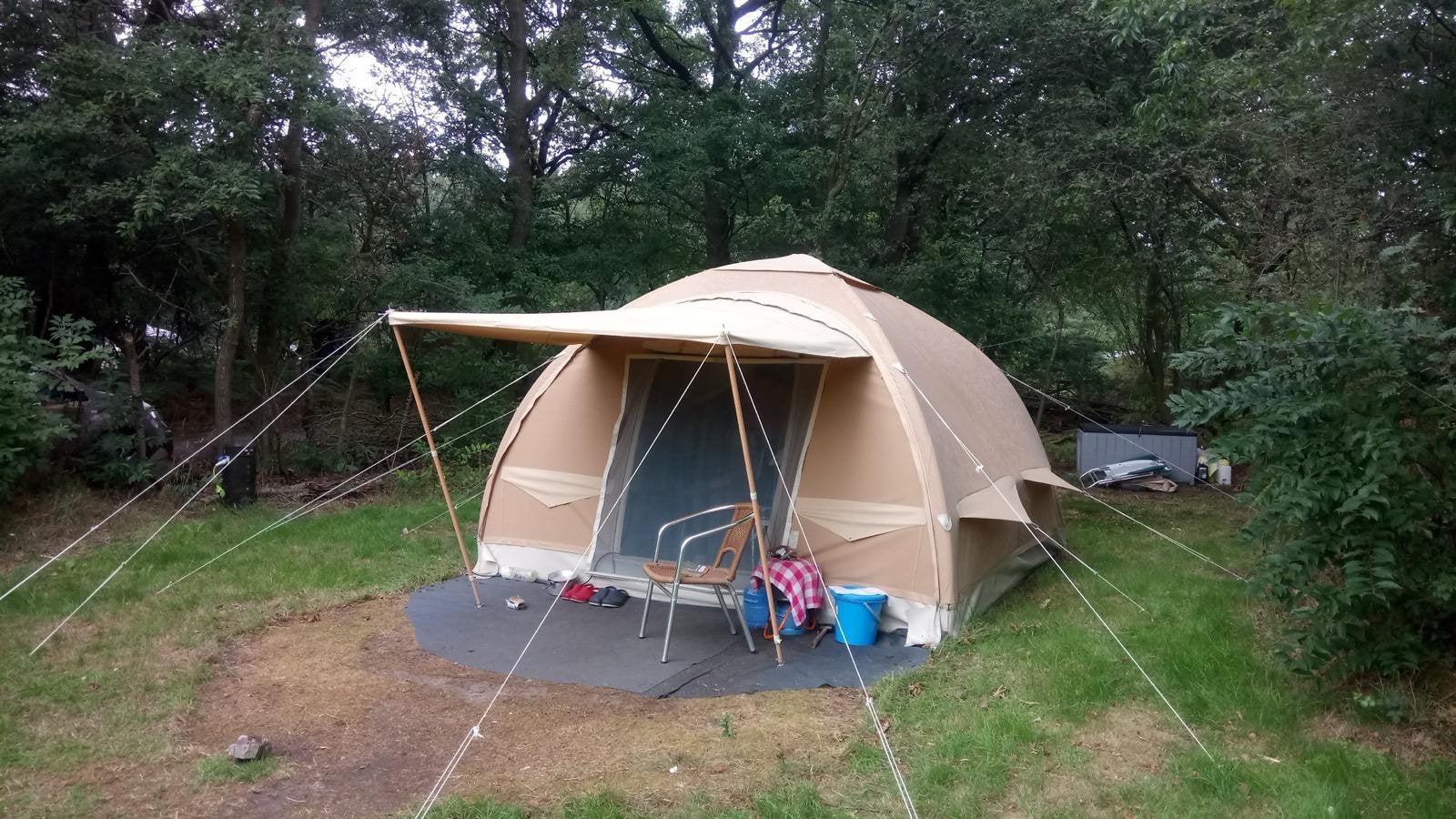 Karsten tent 3,5x3,5 met compressor, Caravans en Kamperen, Tenten, Ophalen, Zo goed als nieuw