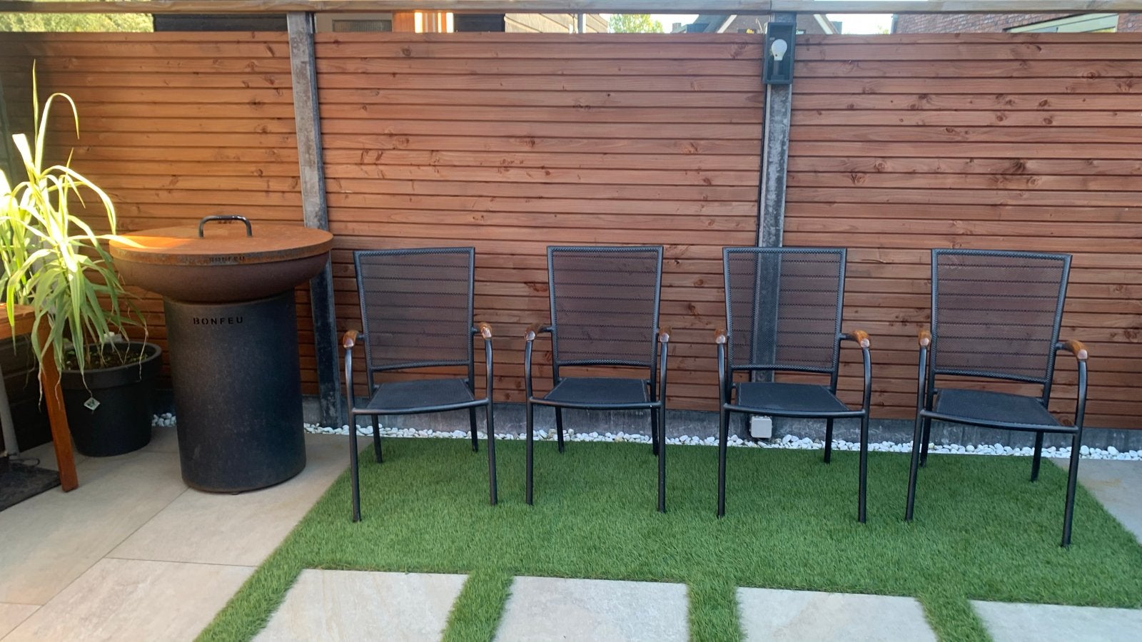 Zgan metalen stapelbare tuinstoelen