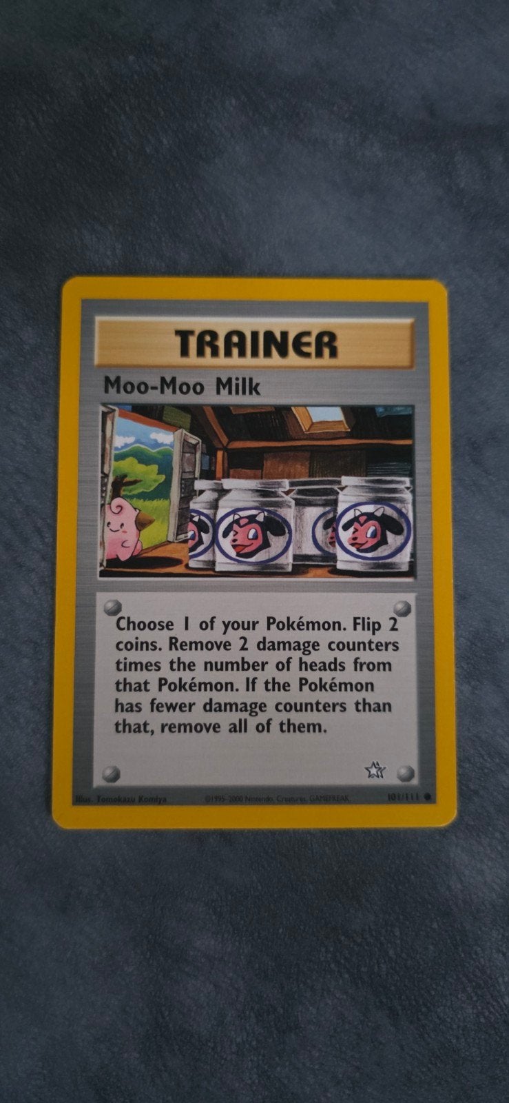 Pokémon Trainer Kaart: Moo-Moo Milk (1999), Hobby en Vrije tijd, Ophalen of Verzenden, Gebruikt, Losse kaart